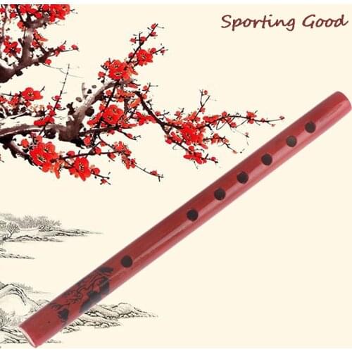1PC Chinese Traditional 6 Holes Bamboo Flute Vertical Clarinet Student Musical Instrument Wooden Color For Kids Gift