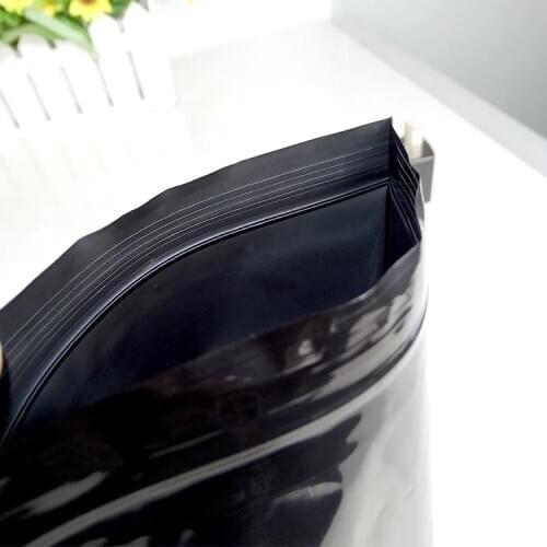100pcs Multi Sizes Reclosable Poly Ziplock Package Pouches Black Heat Sealing Zip Lock Plastic Storage Bags