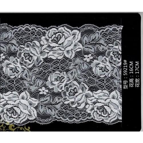 17cm high quality nylon spandex elastic lace trim,YX-59219