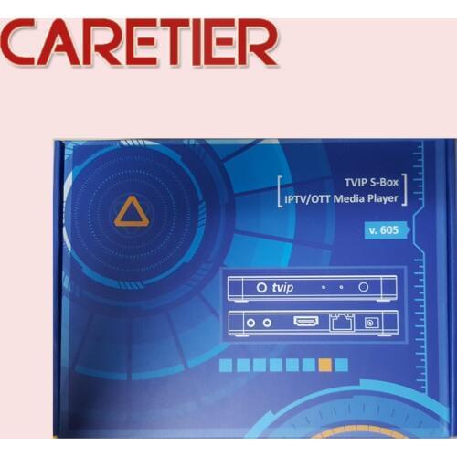 2PCS whole sale TVIP V.605 4K ULTRA Set top box linux and android i-p-tv box