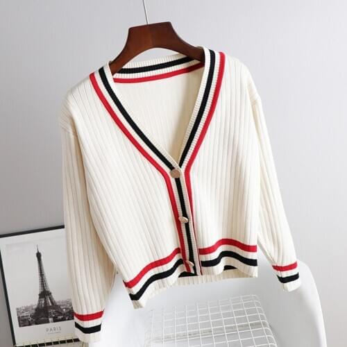 2020 Winter Sweater Women Knitted Pullover Long Sleeve Jumper Women Christmas Sweater V Neck