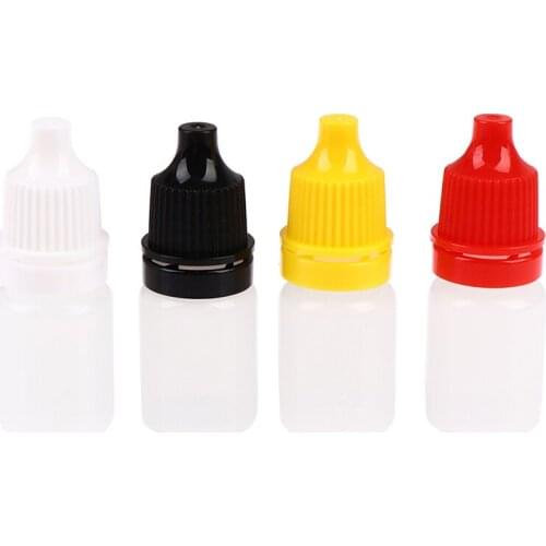 50pcs/lot Empty 5ML PET Plastic Dropper Bottle Liquid Eye Clear Water Vial Long Tip Cap With Funnel