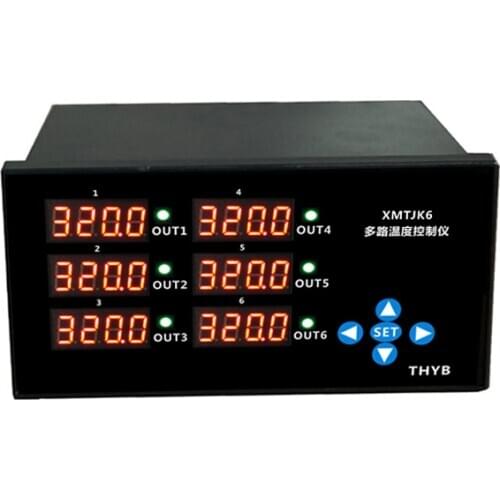 6 Channel PID Temperature-controlled Meter Computer Monitor Temperature Record Curve with Software 485 Communicate