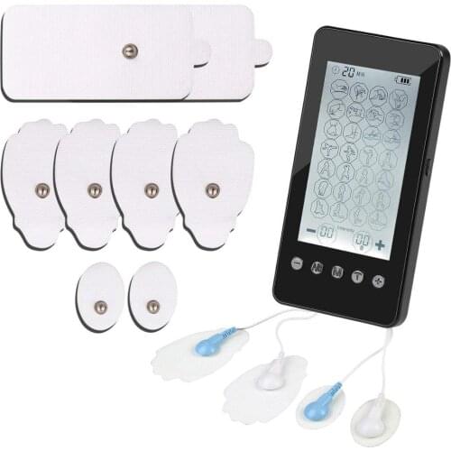 Mini Rechargeable 28 Modes Tens Unit Muscle Stimulator Pain Relief Machine Electric Pulse Impulse Massager with 10pc Tens Pads