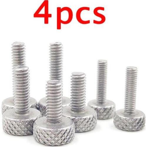 Free Shipping 4pcs M4/M5 hand tightening screws stainless steel screws 8/10/12/16/20/25mm