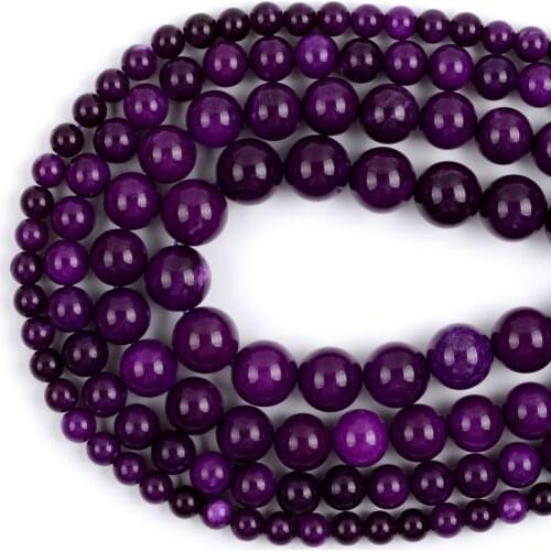 Genuine Natural Stone Charoite Beads For Jewelry Making 6/8/10/12mm Round Spacer Loose Beads Diy Bracelet Necklace Wholesale