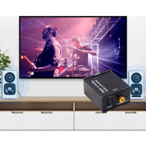 Digital Optical Coaxial Toslink Signal to Analog Audio Converter Adapter RCA Digital to Analog Audio Converter Adapter Worldwide