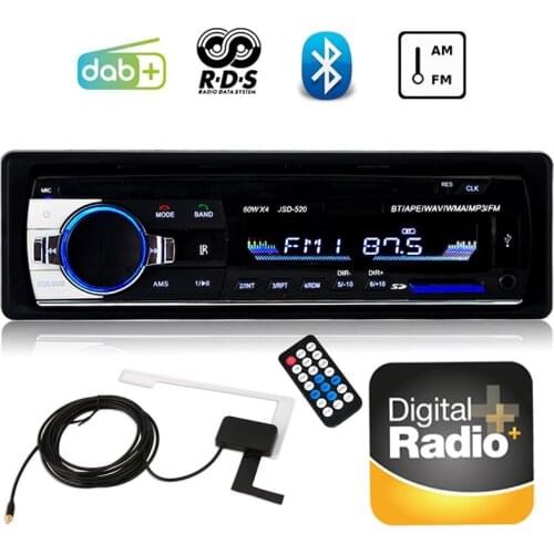 DAB+ Autoradio Car Radio RDS LCD Dispaly MP3 Player FM AM USB And SD Card Slot 1 DIN Bluetooth Car Stereo radio cassette player
