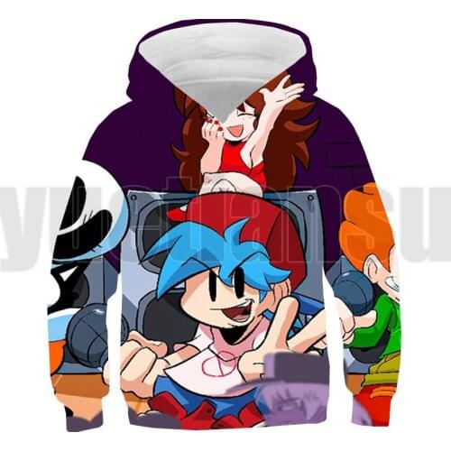 2021 Video Game Friday Night Funkin 3D Hoodie Sweatshirt Kids Oversize Tops Long Sleeve Children Tracksuit Harajuku Street wear