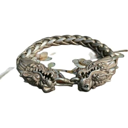 Tibet handmade silver hollow double bibcock Bracelet collection