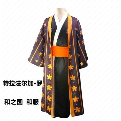 Anime ONE PIECE Wano Trafalgar Law Bathrobe kimono Cosplay Costume Custom Made