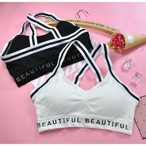 Cotton Teenage Sexy Girl Underwear Training Bra Underwear for Teen Girls Bra for Teens Letter Girl Bras Wireless Undergarments