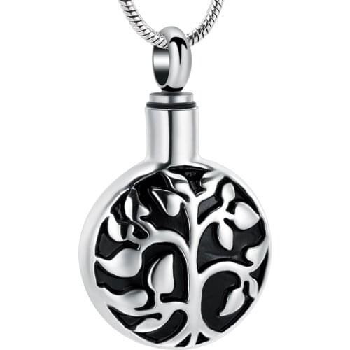 IJD8126 Tree Of Life Cremation Jewelry For Ashes Of Loved One Engravable Memorial Urn necklace Pendant Keepsake Holder