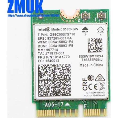 Int Dual Band Wireless-AC 9560 w/ BT 5.0 WiFi Card For Thinkpad P52 P72 P1 L390 P330 M920q M920x M920z M920t Series,FRU 01AX770