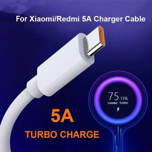 Original Xiaomi 5A Turbo Fast Charge Cable 100cm USB C/Type C Line For Mi 10 T Pro 10T Lite Redmi K30 Pro K30S Note 9S 9 Pro Max