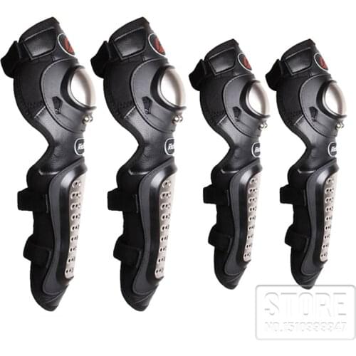 Riding tribe Motorcycle leather breathable Kneepad elbow pads Stainless Steel protection pads Racing Protective Gear Protector