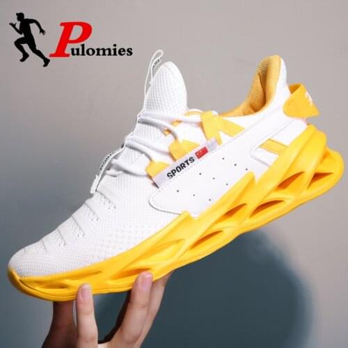 PULOMIES Men Sneakers Men Casual Shoes Platform Spring Sneakers Breathable Shoes Men Sport Shoes Men Runnning Shoes 48 Size
