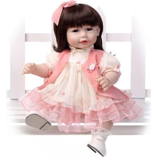 52CM Handmade Doll Reborn Realistic Baby Dolls 20 Inch Silicone Baby Doll Toy for Girls Birthday Gifts