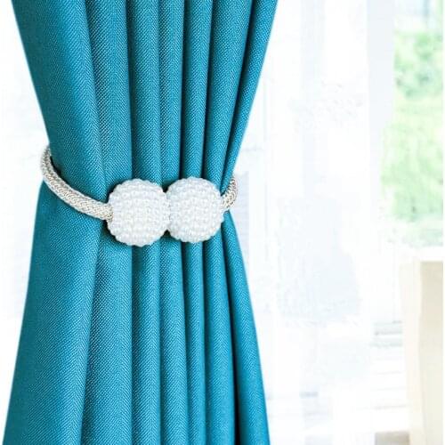 1pcs Pearl Magnetic Curtain Clip Tieback Buckle Clips Hanging Ball Buckle Tie Back Curtain Accessories Home Decor