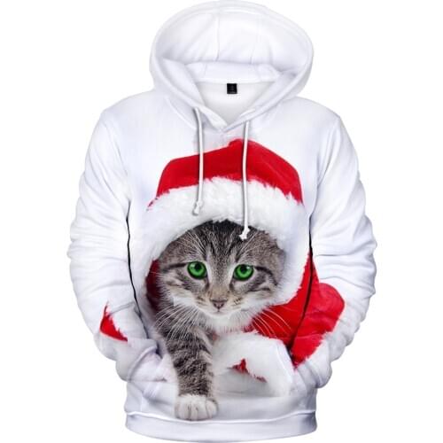 Cute Christmas Fashion Comfortable 3D Hoodies Harajuku Autumn Men Women Hooded Top Sweatshirt