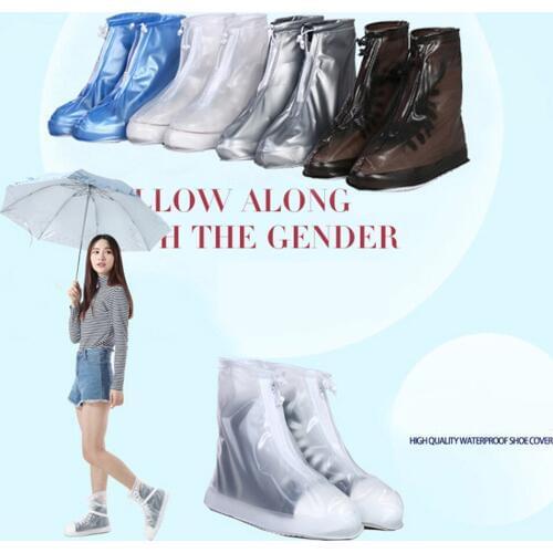 Fashion Reusable Unisex Waterproof Protector Shoes Boot Cover Rain Shoe Covers Anti-Slip Outdoor Travel Camping Shoe Cover