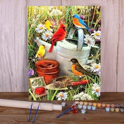 Animal Bird Painting By Numbers Package Oil Paints 40*50 Picture By Numbers Photo New Design For Adults For Drawing Handicraft