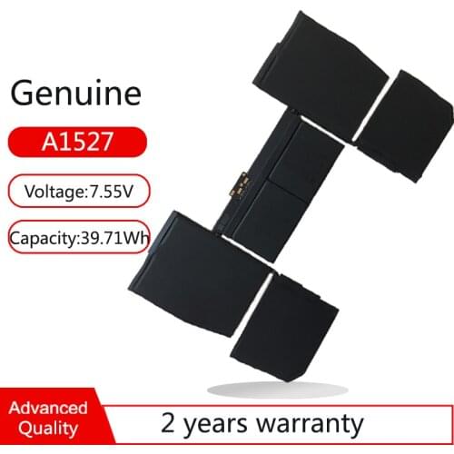 Genuine Original A1527 A1705 Lapotp Battery For Apple Macbook Pro 12" A1534 (2015-2016 Year) MF865 MJY42LL/A MLHE2LL/A MNYG2LL/A