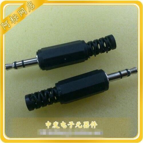 Original new 100% two section 3.5 audio socket audio plug socket head voice audio frequency connector