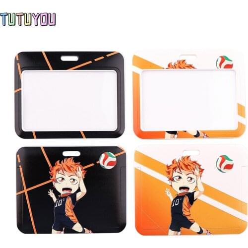PC3167 Anime Volleyball Boy Personality Card Holder ID Holder Bus Card Holder Staff Card Lanyard For Keys Phone Hang Rope