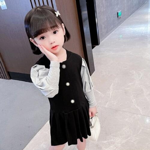 Dresses For Girls Patchwork Girls Party Dress Casual Style Kids Dress Autumn Childrens Costumes For Girls