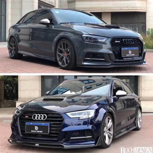 Suitable for Modification the of Audi A3 Carbon Fiber Side Skirt Rear Lip Tail S3 Middle Net Front Shovel