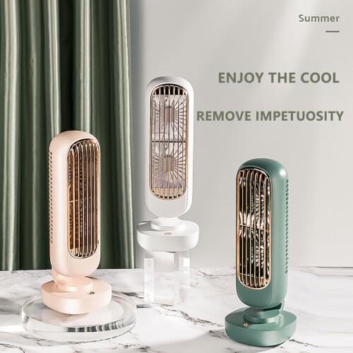 Portable Usb Air Conditioner Fan Mini Electric Vertical Double-leaf Fan Summer Air Cooler For Home Office Cooling Tower Fan#G4