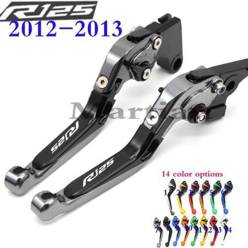 CNC Motorcycle Foldable Extending Brake Clutch Lever And Moto Lever For YAMAHA YZFR125 YZF R125 2012 2013