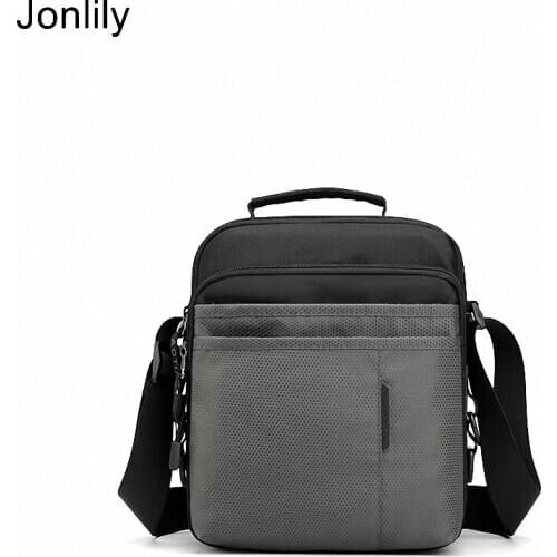 Jonlily Mens Nylon Shoulder Bag Fashion Male Messenger Crossbody Bag High Capacity City Bag Casual Daybag Purse -KG511