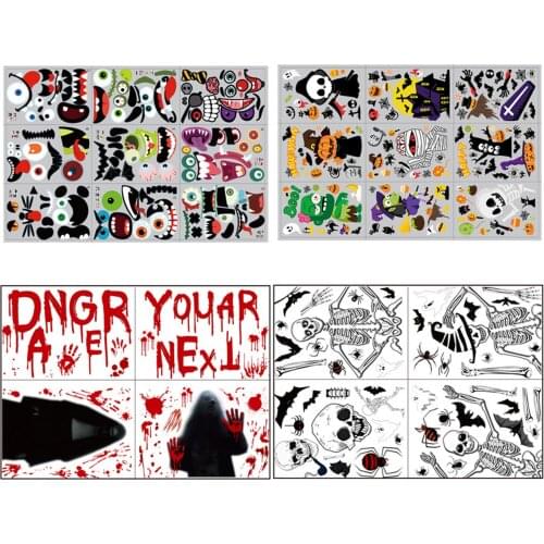 Halloween Decoration 3D Black Bat Window Static Sticker Party DIY Decor Bar Room Halloween Party Scary Decor Prop Wall Sticker