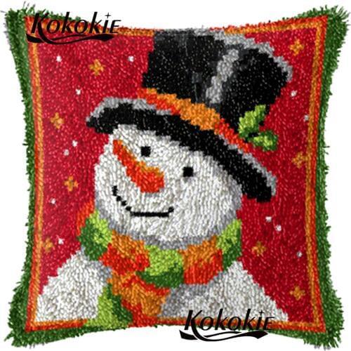 Cross stitch Cushion embroidery yarn Crocheting Rug yarn latch hook rug Christmas pillow Handicraft embroidery cushion cover kit