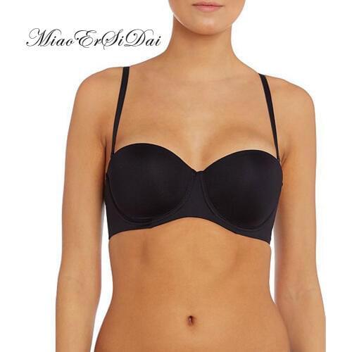 MiaoErSiDai Women Push Up Bra Water Oil Convertible Straps Girl Everyday Underwear A B C cup 34 36