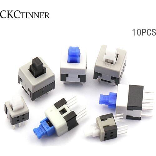 10PCS/LOT 5.8*5.8 7*7 8*8 8.5*8.5mm Self Locking Push Tactile Power Micro Switch Kit 6 Pin Button Switches
