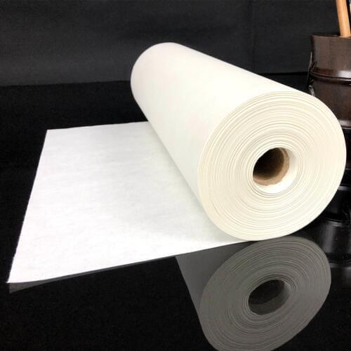 100m Long Rice Paper Chinese Calligraphy Writing Half-Ripe Xuan Paper Chinese Traditional Ink Landscape Painting Ripe Xuan Paper