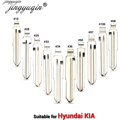 Jingyuqin 15pcs For Hyundai Tucson Getz Matri Sonata Santa fe KD Flip Blade #8 15 28 29 33 34 36 50 97 100
