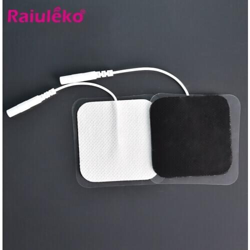 20/10Pcs/Set Nerve Stimulator Silicone Gel Electrode Pads Tens Electrodes Digital Therapy Machine Massage 2mm Plug 5x5cm