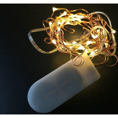 20pcs Button cell powerd 2m 20LED Fairy String copper wire Light mini moon Lamp Christmas Xmas Party vase DIY Wedding Home decor