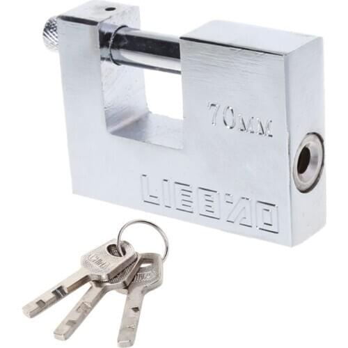 2021 New Steel Burglar Padlock Security Safety Lock Antique Horizontal Opening