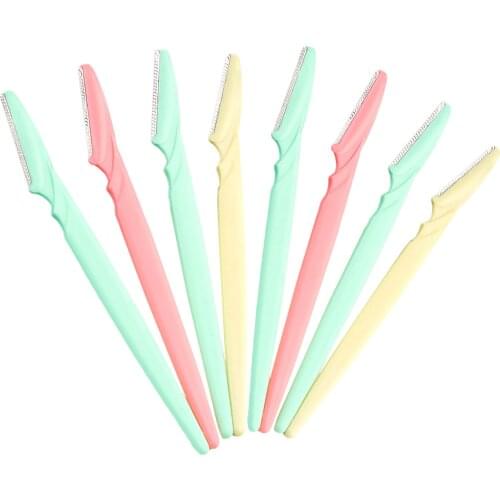 24PCS Women Eyebrow Trimmers Facial Face Razor Eyebrow Trimmers Blades Shaver Knife Blade Eye Brow Shaping Hair Remover Tools