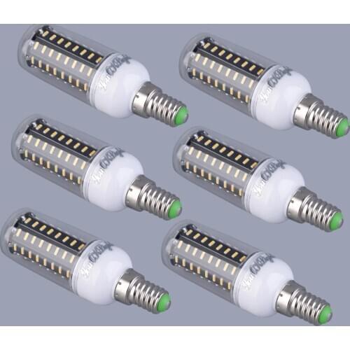 6Pcs LED Light Corn Bulb Lamps E14 220V-240V 9W 72LED SMD4014 Cool/Warm White Light Corn Bulb Lamp