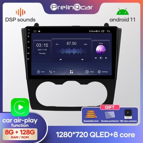 Prelingcar Android 10 2 Din Car Radio Multimedia Video Player Navigation GPS For Nissan Teana Altima sedan Manual A/C 2008-2012