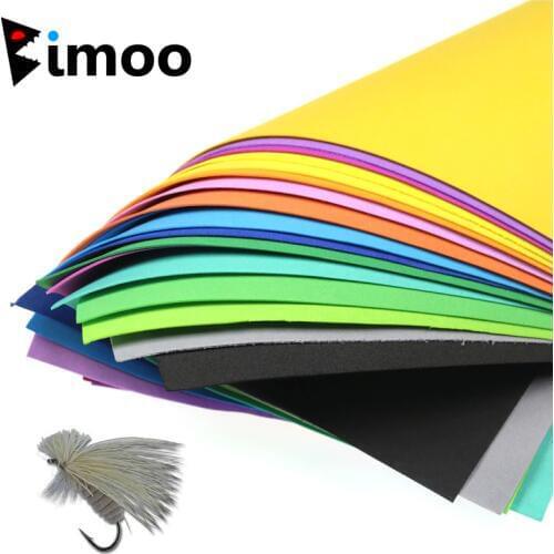 Bimoo 4 Sheets 18X24cm 1mm Thin Fly Tying Foam Paper Floating Foam Strips for Dry Fly Caddis Wing Case Material for Fly Tying