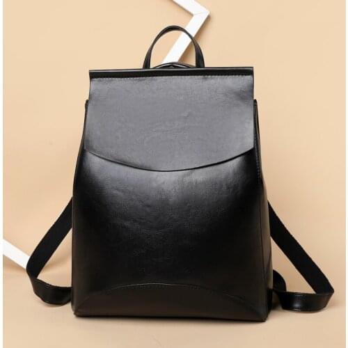 Black Pu Leather Backpacks Student Backpack Bags for Women Designer Bagpack for Teenage Girls Mochila School Package Sac A Dos