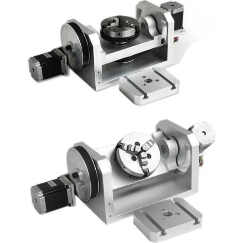 CNC Rotary Axis Axle Spindle With K01-100-Jaw Mandrels For Mini CNC Router Woodworking Machine Parts FAI DA TE