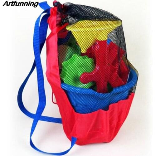 Artfunning Kids Beach Sand Water Toys Net Bag Water Sports Bathroom Towels Clothes Backpacks Baby Storage Mesh Bags